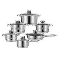 Набір посуду GERMAN HAUS 12 пр. Нержавіюча сталь 18/10 GH-1252