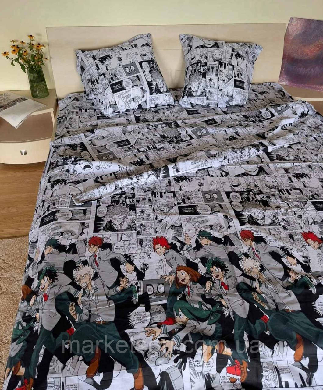 Дитяча полуторна постільна білизна бавовна Аниме