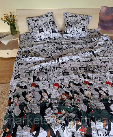 Дитяча полуторна постільна білизна бавовна Аниме, фото 1