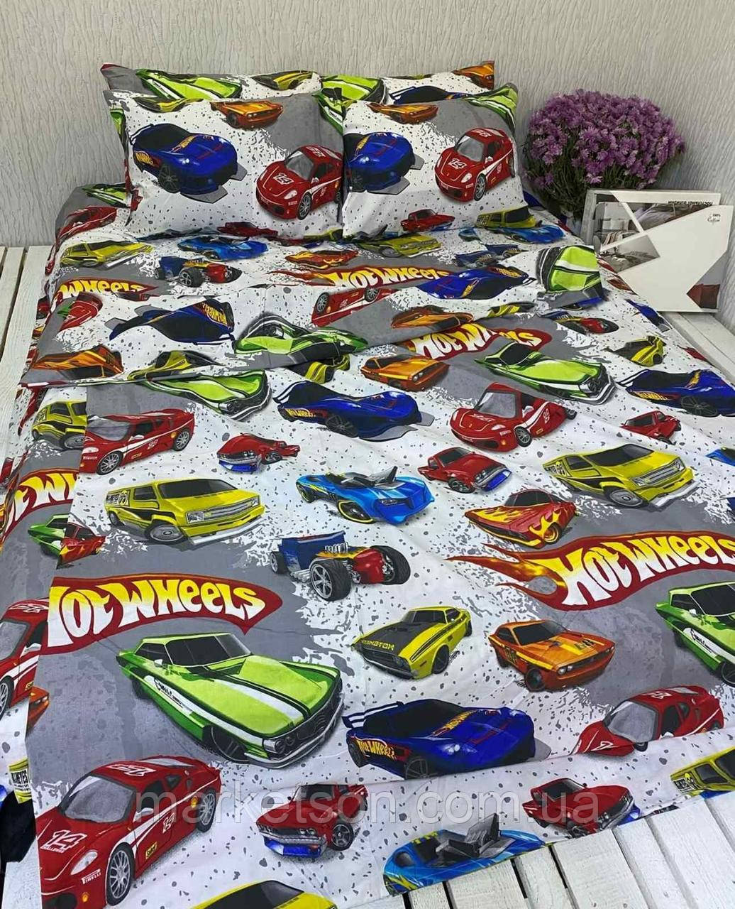 Дитяча полуторна постільна білизна бавовна Хотвилс