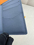 Кардхолдер синій Louis Vuitton Aerogram Blue гаманець візитниця якість преміум, фото 6