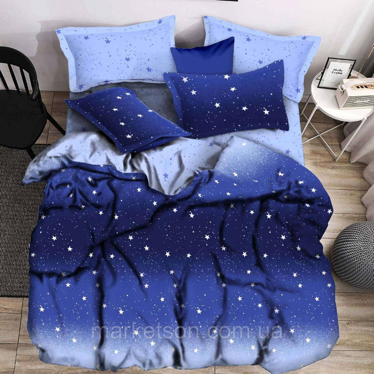 Дитяча полуторна постільна білизна бавовна Зоряне небо