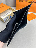 Гаманець чоловічий чорний Louis Vuitton Multiple Damier Infini гаманець якість преміум, фото 5