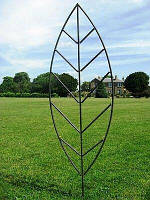 Опора садова для рослин шпалера Лист 230 х 80 см порошкове фарбування чорний AR0092