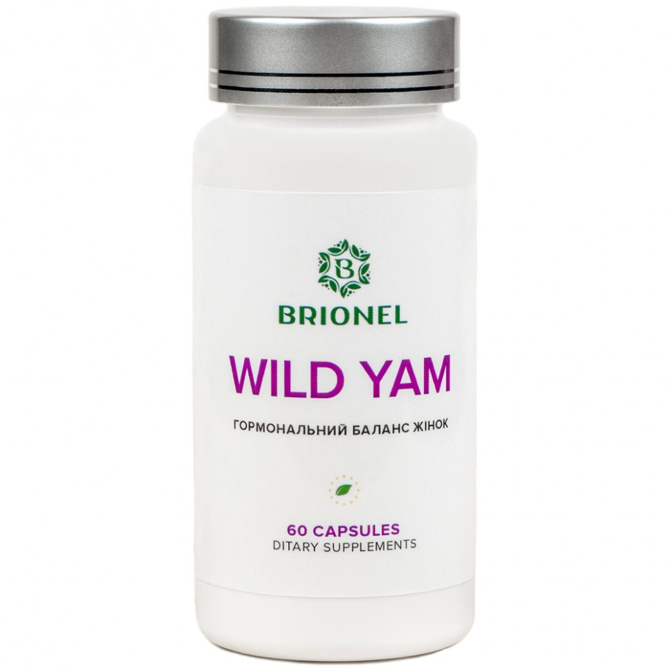 Дикий Ямс, нормалізація менструального циклу та гормонів, Wild Yam Brionel, 60 кап, фото 1