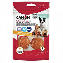 Camon (Камон) Rawhide chew Balls with Chicken - Кулька ласощі для собак (курка/тріска) 2 шт