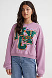 Дитяча укорочена толстовка топ світшот H&M на дівчинку oversize р.146-152, фото 4