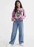 Дитяча укорочена толстовка топ світшот H&M на дівчинку oversize р.146-152, фото 3