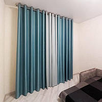 Комбіновані штори на люверсах у Спальню