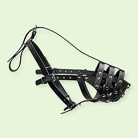 Намордник КОЛАР твердий, доберман, вівчарка мала, далматин, сетер малий, Чорний (05971)