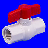 Кран кульовий "1/2" пластиковий "різь внутрішня-внутрішня"В. (D-20), фото 2