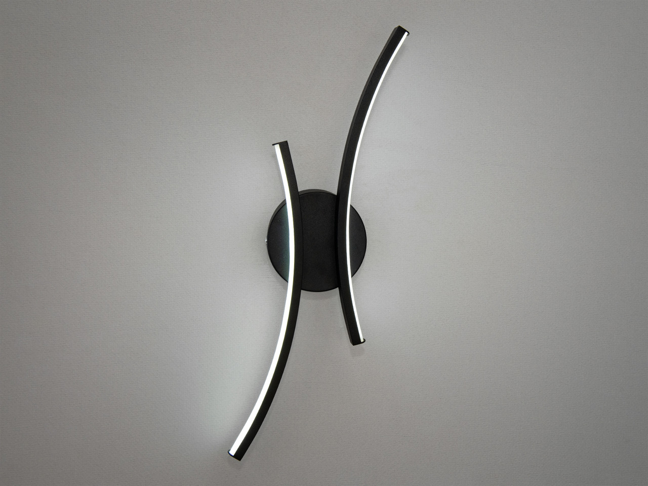 Сучасне лед бра 45см Diasha 15W колір Чорний MX2205-2BK, фото 1