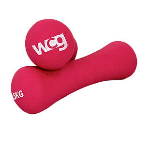 Неопренові фітнес гантелі WCG по 0,5 кг (2х0,5), фото 3