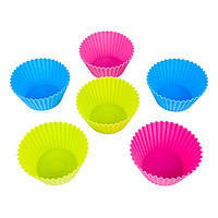 Набір силіконових тарталеток для кексів Класик (6 штук) Середні