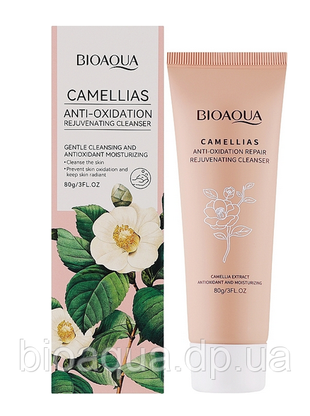 Пінка для вмивання Bioaqua з екстрактом камелії сamellias anti-oxidation, 80 мл