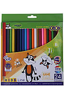 Кольорові олівці, 24 цв, KIDS LINE /120/