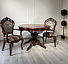 Стіл круглий обідній розкладний бароко 120(160)х80 JOSS Аркадія, фото 7