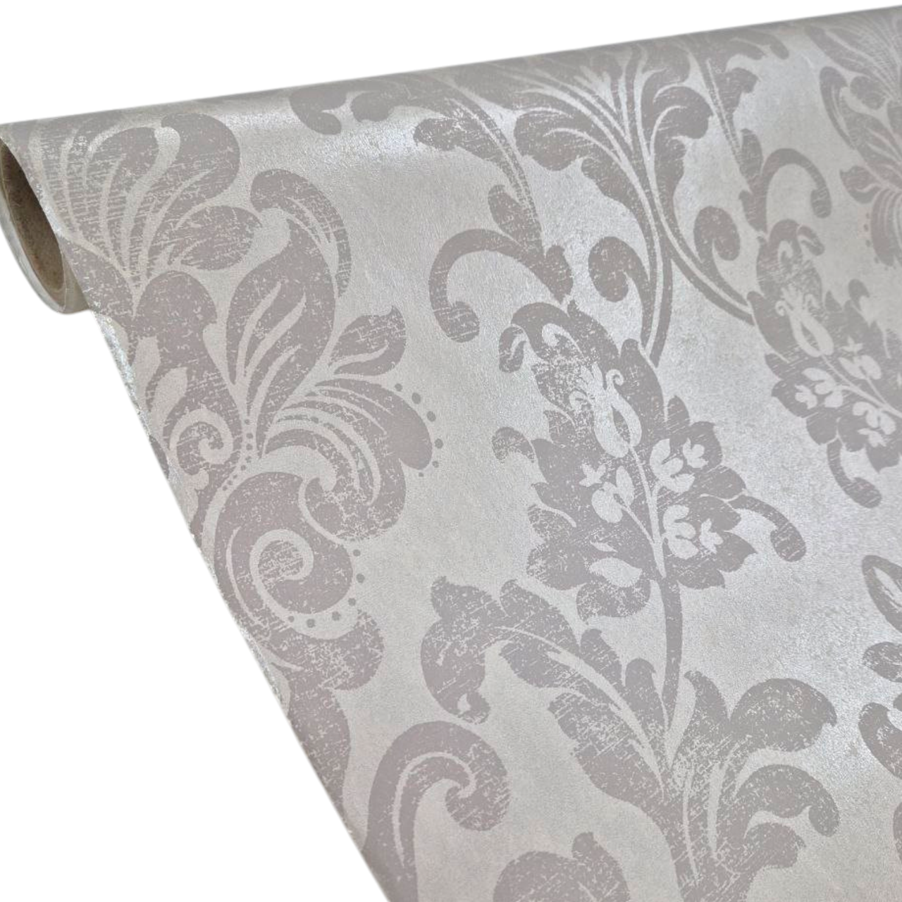 Шпалери вінілові 10.05 × 1.06 м Marburg 57301, сірі, сріблясті, кавові в спальню, вітальню, зал, коридор, кабінет, фото 1