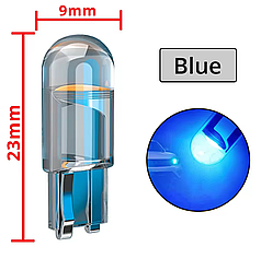 Світлодіодна лампа T10 Canbus Glass COB синя