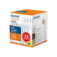 Комплект Універсальних змінних картриджів 3+1 ECOSOFT до фільтрів-глечиків