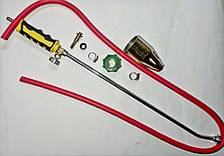 Газовий пальник зі шлангом 1250 мм (без клавіші) (680 мм сопло Ø47х97мм)