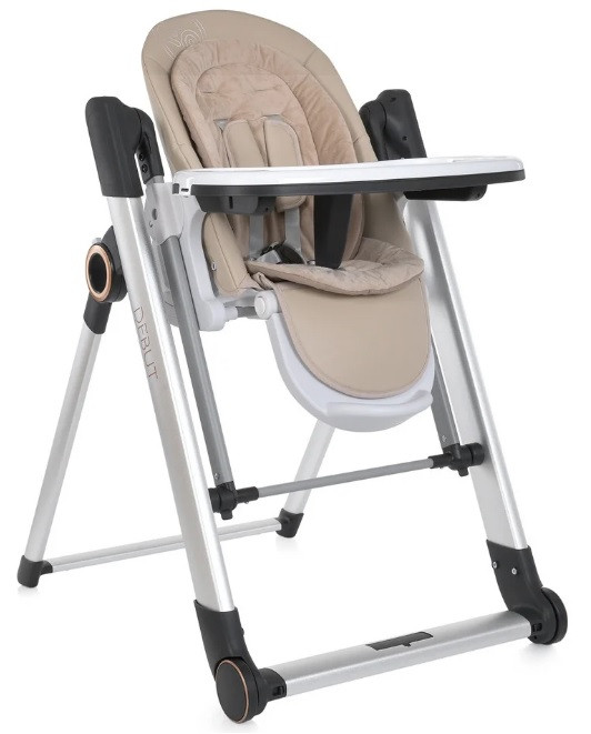 Стільчик-гойдалка ME 1102 DEBUT Elegant Beige (1 шт.) р/к, ялів.прив., для год. , 5-точ.рем.,тайм., Емуз., беж, фото 1