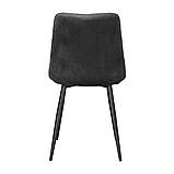 Стілець CHIC MATT VELVET чорний каркас/сірий 85, фото 4
