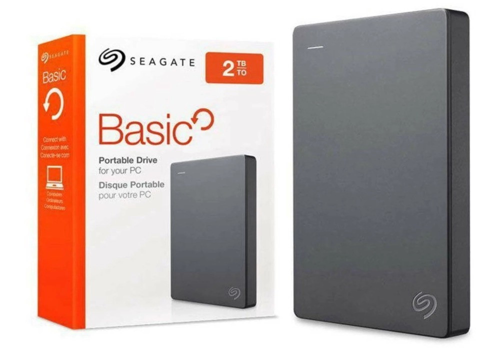 Зовнішній жорсткий диск 2.5" USB 2.0TB Seagate Bacis Black (STJL2000400), фото 1