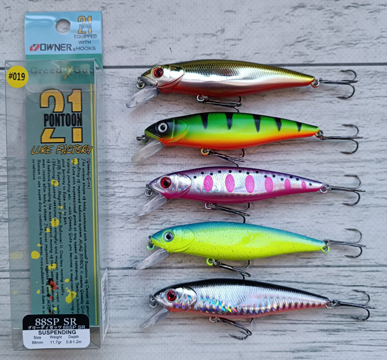 Воблер Pontoon 21 Greedy-Guts 88SP-SR 11.7g Набір 5шт