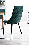 Стілець PIANO B VELVET чорний каркас/зелений BL.78, фото 7