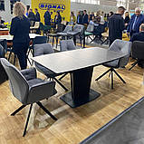 Стілець BOOGIE II VELVET чорний каркас/сірий BLUVEL 14, фото 2