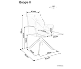 Стілець BOOGIE II VELVET чорний каркас/сірий BLUVEL 14, фото 3