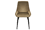 Стілець COBE VELVET чорний каркас/оливковий BL.77, фото 2