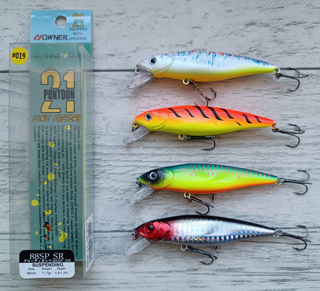 Воблер Pontoon 21 Greedy-Guts 88SP-SR 11.7g Набір 4шт