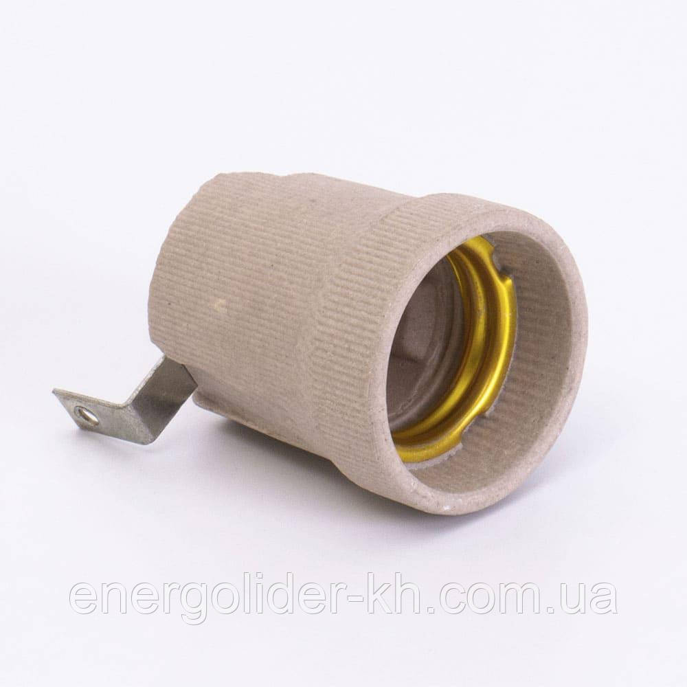 Патрон керамічний Е27 з кріпленням, фото 1