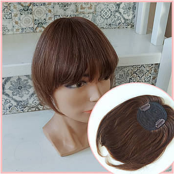 Накладна гривка чілка з натурального волосся на кліпсах ALSY-4