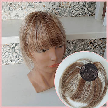 Накладна гривка чілка з натурального волосся на кліпсах ALSY - 6/613