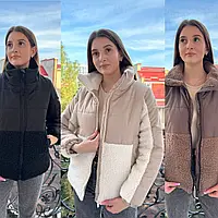 Жіноча куртка 42-44, 46-48, 50-52 : бежевий, шоколад, чорний