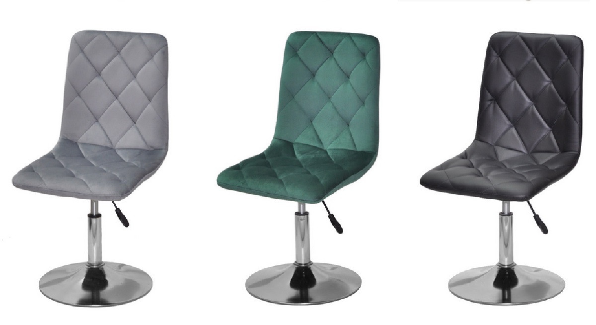 Стілець майстра Levent (Chilli) CH-Base, на хромованій круглій базі Ø385 мм із регулюванням висоти, оббивка, фото 1