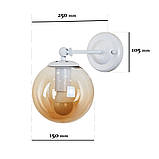 Бра 756WPR150F-1 WH+BR, фото 3