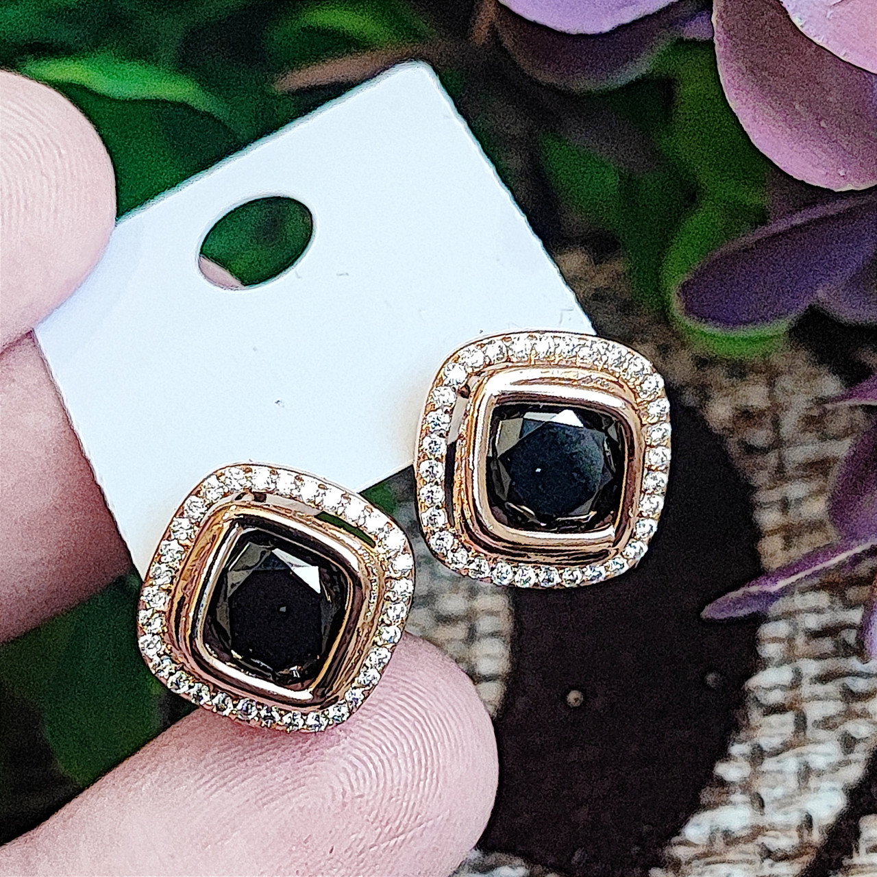 Сережки Xuping довжина 1.5см ширина 1.5см медичне золото позолота 18К с1551