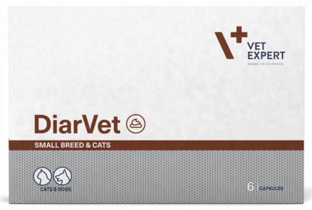 VetExpert DiarVet засіб проти діареї для котів та собак дрібних порід 6 капсул
