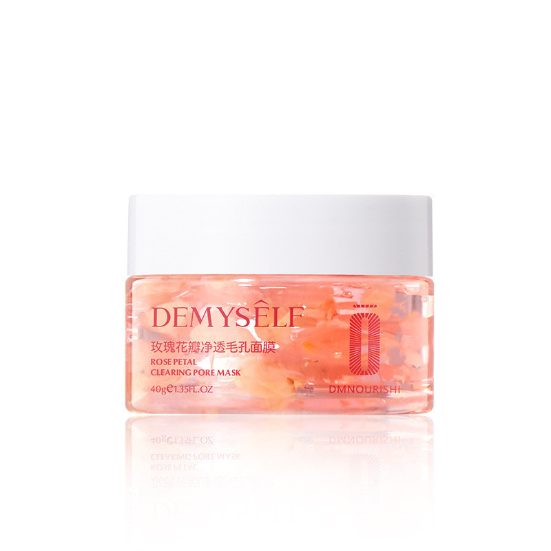 Очищуюча гелева нічна маска для обличчя Demyself Rose Petal Clearing Pore Mask (рожева)