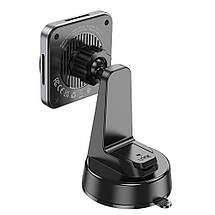 Холдер Hoco HW16 Speed magnetic wireless fast charging car holder(center console) Black, фото 5