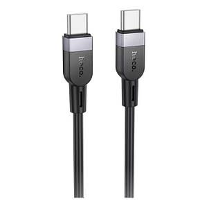 Кабель Hoco X109 Energy 60W silicone charging data cable Type-C to Type-C (L-2M) Black, фото 1