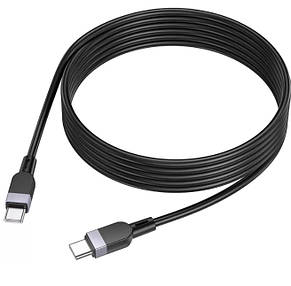 Кабель Hoco X109 Energy 60W silicone charging data cable Type-C to Type-C (L-2M) Black, фото 4