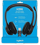 Гарнітура накладна - навушники з конектором USB - Logitech H340 Headset USB (981-000475) чорна, фото 3