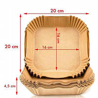 50 шт. Пергаментні силіконізовані форми для аерогрилю мультипечі