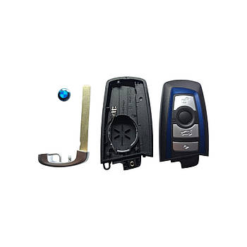 Корпус ключа BMW на 4 кнопки синій, 3, 5, 7