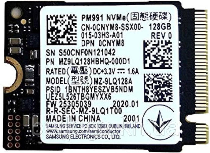 SSD накопитель SAMSUNG PM991 128GB M.2 2230 NVMe Gen3x4 ( MZ-9LQ128A ...
